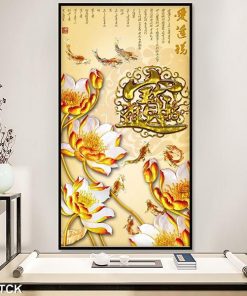 Tranh cá chép hoa sen