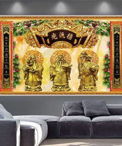 Tranh phúc lộc thọ thư pháp