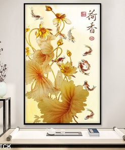 Tranh cá chép hoa sen