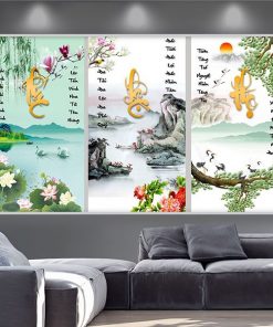 Tranh phúc lộc thọ thư pháp