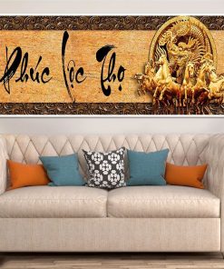 Tranh phúc lộc thọ thư pháp