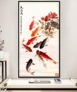 Tranh cá chép hoa sen
