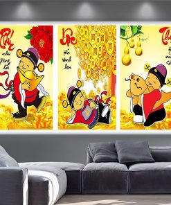 Tranh phúc lộc thọ thư pháp