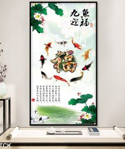 Tranh cá chép hoa sen