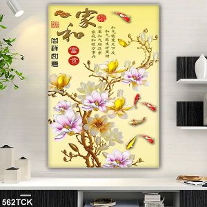 Tranh cá chép hoa mai TT0701