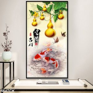 Tranh cá chép bơi lội TT0703