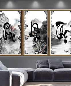 Tranh phúc lộc thọ thư pháp