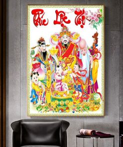 Tranh phúc lộc thọ thư pháp