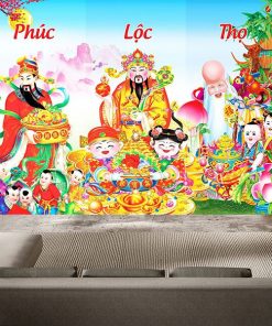 Tranh phúc lộc thọ thư pháp