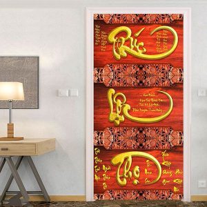 Tranh phúc lộc thọ giả gỗ TT0417
