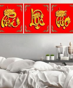 Tranh phúc lộc thọ thư pháp