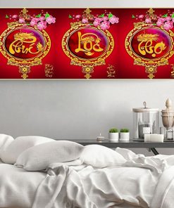 Tranh phúc lộc thọ thư pháp