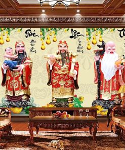 Tranh phúc lộc thọ thư pháp