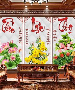 Tranh phúc lộc thọ thư pháp