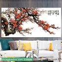Tranh thủy mặc cây hoa đào cổ thụ TT0200