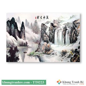 Tranh thủy mặc phong cảnh núi non TT0223