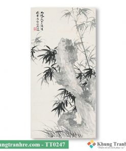 tranh thủy mặc đen trắng TT0247