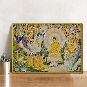Tranh phật giảng đạo tại miền cực lạc cho các đệ tử TT0325