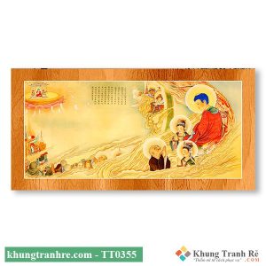 Tranh phật các vị bồ tát giảng đạo cho chúng đệ tử TT0355