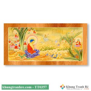 Tranh phật chúng đệ tử nghe đức phật giảng đạo TT0357