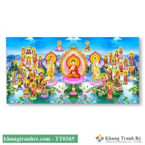 Tranh phật tây phương cực lạc sơn thủy hữu tình TT0365