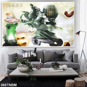 Tranh mã song mã 3D giả ngọc TT0755