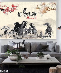 tranh sơn dầu mã đáo thành công