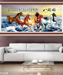 tranh phong thủy mã đáo thành công TT0772