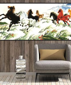 tranh mã đáo thành công mệnh kim TT0805