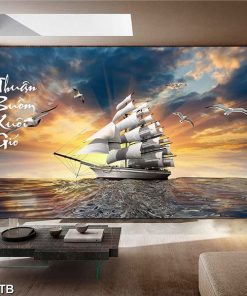 tranh tráng gương thuận buồm xuôi gió TT0975