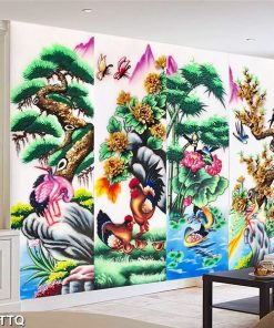 Tranh tùng cúc trúc mai