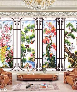 Tranh tùng cúc trúc mai