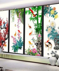 Tranh mai lan cúc trúc