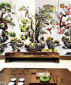 Tranh tùng cúc trúc mai