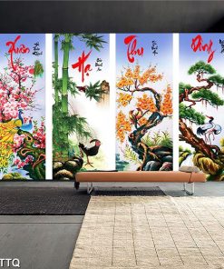 Tranh tùng cúc trúc mai