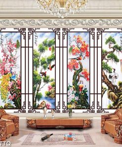 Tranh tùng cúc trúc mai