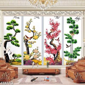 Tranh tứ quý xuân hạ thu đông TT1016
