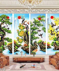 Tranh tùng cúc trúc mai