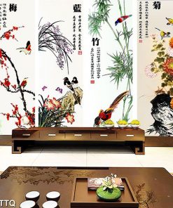 Tranh mai lan cúc trúc