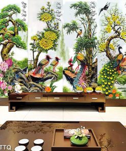 tranh tùng cúc trúc mai TT1031