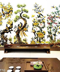 Tranh tùng cúc trúc mai