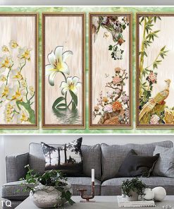 Tranh mai lan cúc trúc