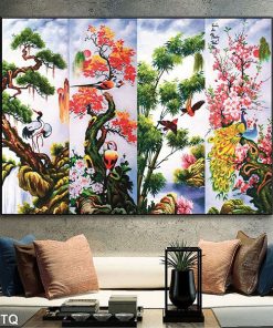 Tranh tùng cúc trúc mai