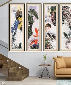 Tranh mai lan cúc trúc