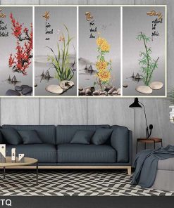 Tranh mai lan cúc trúc