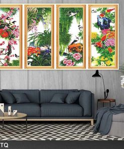 Tranh mai lan cúc trúc