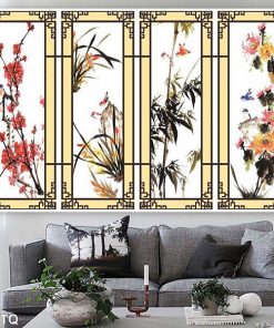 Tranh mai lan cúc trúc