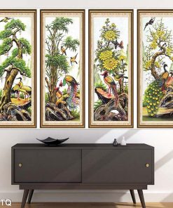 Tranh tùng cúc trúc mai