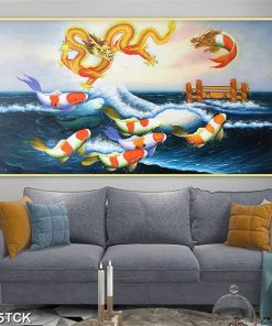 Tranh cá chép hóa rồng
