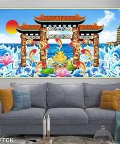 tranh cá chép hóa rồng TT1177